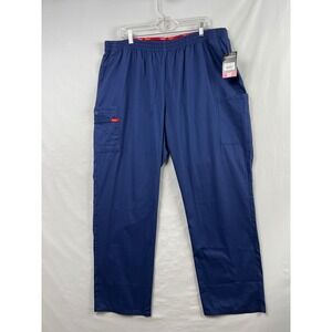Dickies Scrub Pants Unisex 2XL Blue EDS Signature Cargo Elastic Waist 86106 NEW